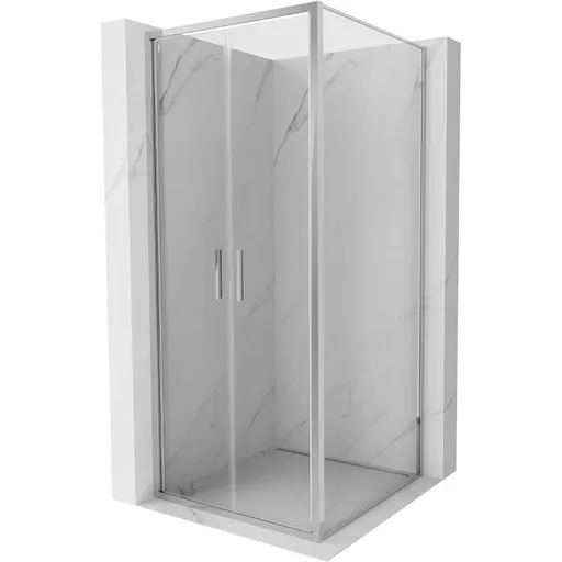 MEXEN/S - Exo sprhcový kút dvere krídlové 90 x 90, transparent, chróm 814-090-090-01-00