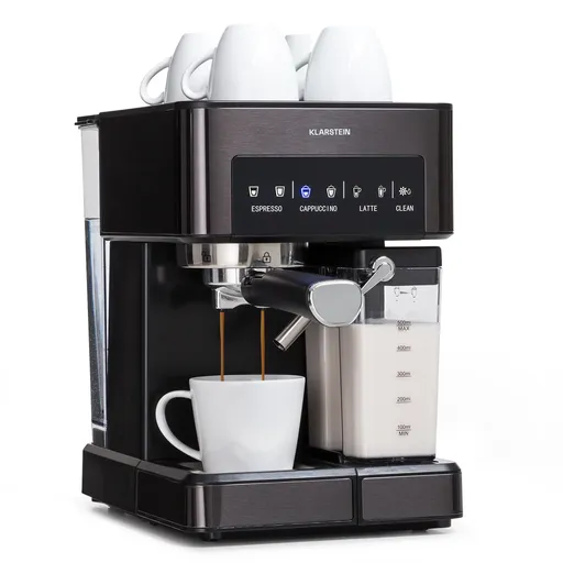Klarstein Arabica Comfort  kávovar s portafiltrom, 1350 W, 20 bar, 1,8 l, dotykový ovládací panel