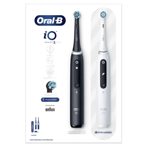 ORAL-B Series iO 5 duo black white elektrické zubné kefky 2 kusy