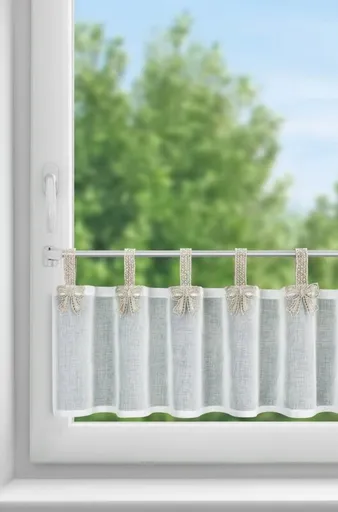 ArtFir Krátka záclona MELISA PU | biela 150 x 30 cm