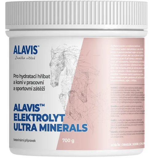 ALAVIS Elektrolyt Ultra Minerals prášok pre kone 700 g
