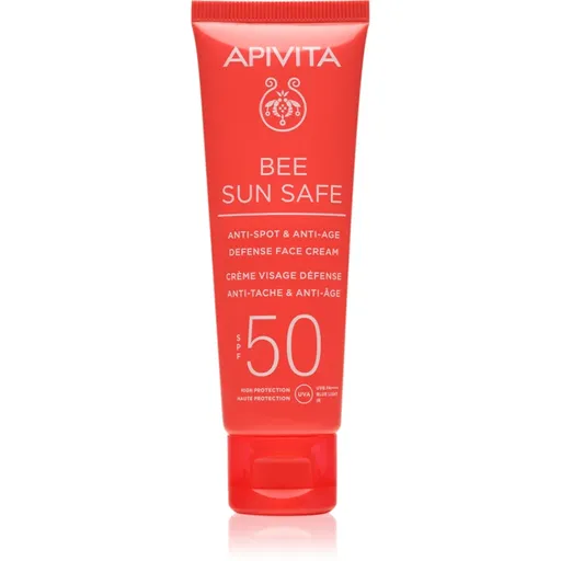 Apivita Bee Sun Safe Anti-Spot and Anti-Age Face Cream SPF 50 ochranný krém proti starnutiu pleti SPF 50 50 ml
