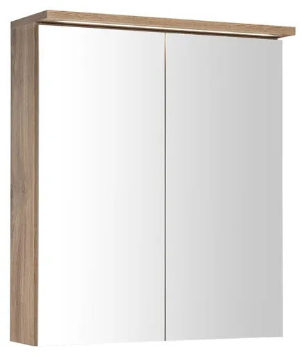 AQUALINE - KAWA STRIP Galérka s LED osvetlením 60x70x22cm, dub emporio WGL36S