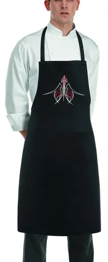 EGOCHEF Kuchárska zástera ku krku EGOchef BIKER s vreckom