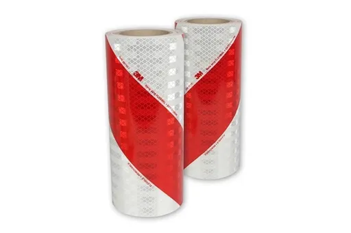 3M 3410 AP Výstražné značenie vozidiel, červené a biele šrafovanie, levé 9 m + pravé 9 m, šírka 141 mm