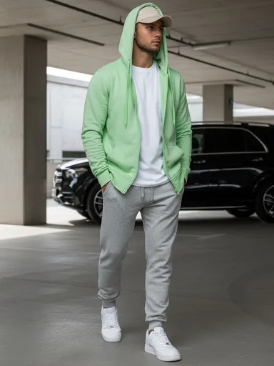 Štýlová pánska mikina so zapínaním.