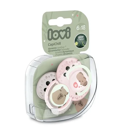 LOVI Cumlík silikónový dynamický Capichill dievča 6-18 m  2ks