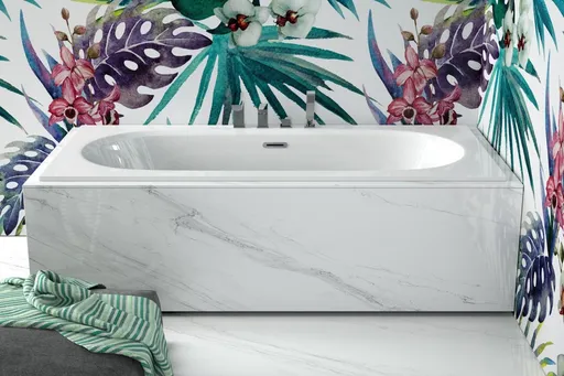 BESCO - Obdĺžniková vaňa VITAE SLIM+ - Nožičky k vani - S nožičkami, Rozmer vane - 160 × 75 cm VANVIT16SLIMPLU+OLVPINOZ