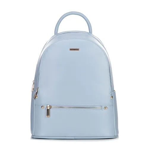 Dámsky dvojpriehradkový batoh z imitácie kože, modrá 100-4Y-237-N