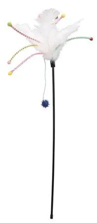 Trixie Playing stick with feathers, plastic, catnip, 41 cm