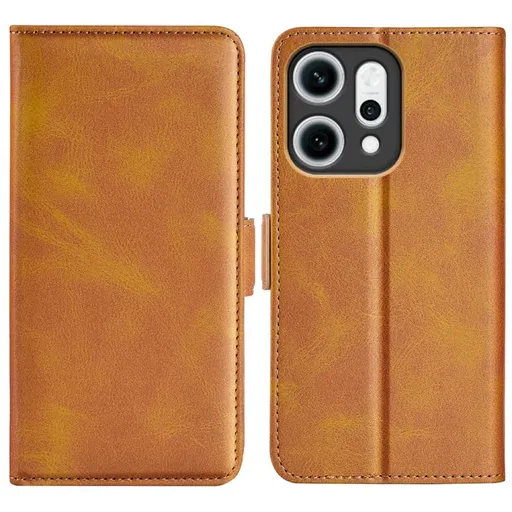 SIDE Peňaženkové puzdro pre Oppo Reno14 5G svetlohnedé