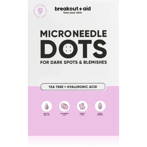 breakout + aid Microneedle Dots lokálna starostlivosť s mikroihličkami na tmavé škvrny po akné 9 ks