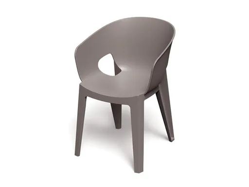 Stolička záhradná PREMO 560x590x810mm - zemito hnedá