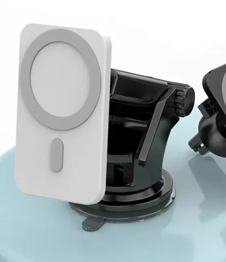 1stCOOL bezdrôtová QI nabíjačka 15W, magnetická, do auta, MagSafe kompatibilná, biela