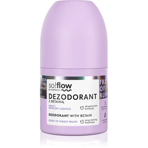 so!flow Deodorant dezodorant roll-on pre ženy Betain Scent Of Forest Fruits 50 ml