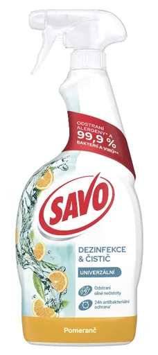 SAVO - Univerzálny dezinfekčný sprej orange (pomaranč), 0,7 L