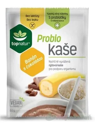 topnatur Probio KAŠA Banán s čokoládou, instantná ryžová kaša, 60g