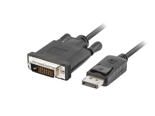 LANBERG pripojovací kábel DisplayPort 1.2 na DVI-D (24+1), M/M, dĺžka 1,8m, dual link, čierny