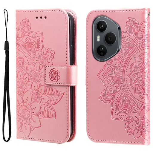 ART MANDALA Peňaženkový obal pre Honor 400 Pro 5G ružový