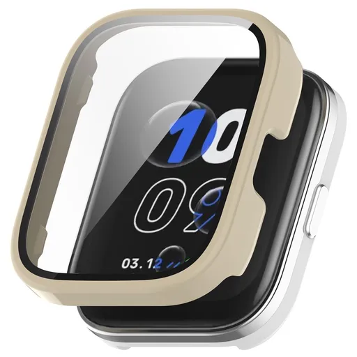 PC FULL COVER Plastový kryt so sklom pre Amazfit Bip 5 Unity IVORY