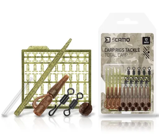 Delphin set kaprárskych montáží scamo total carp závesky a prevleky a obratlíky a zarážky 10 setov