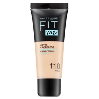 Maybelline Fit Me! Foundation Matte + Poreless tekutý make-up so zmatňujúcim účinkom 118 Nude 30 ml