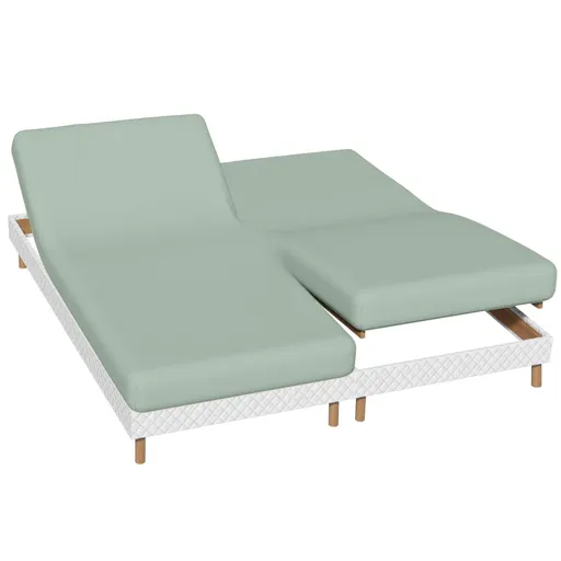 Jednofarebná napínacia plachta na polohovateľnú posteľ, flanel, hĺbka rohov 26 cm