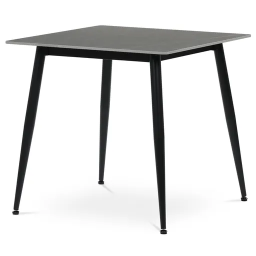 Jedálenský stôl 80 x 80 cm, keramika a mramor,sivá