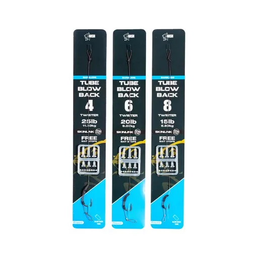 Nash náväzec tube blow back rig barbless 9,07 kg - veľkosť 8