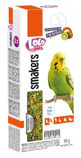 Lolo Pets Smakers tyčinky pro andulky kiwi 90 g