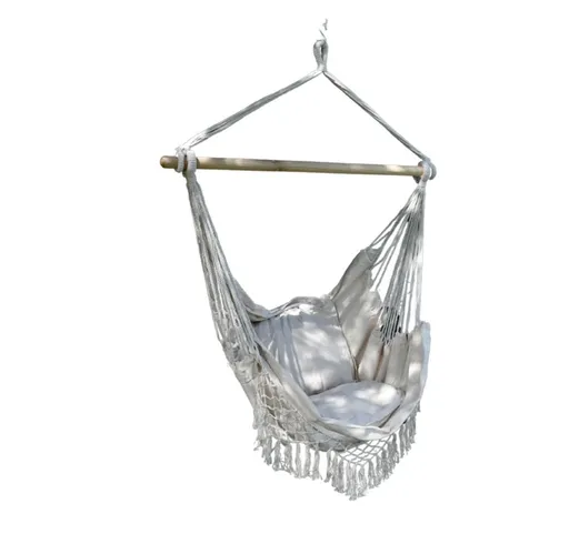 Chomik Záhradná závesná sieť BOHO | béžová 130 x 100 cm