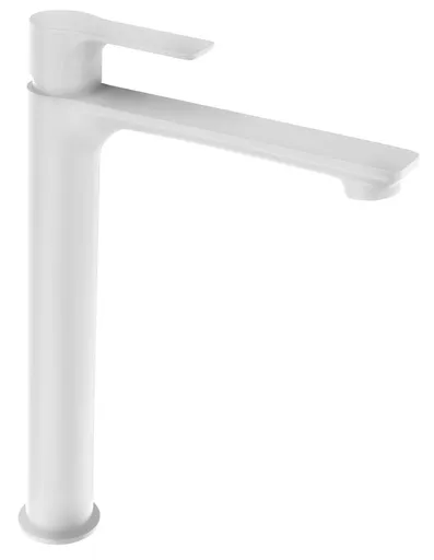 SAPHO - PAX stojánkova umývadlová batéria vysoká, predĺžená hubica, biela ma XA07/14
