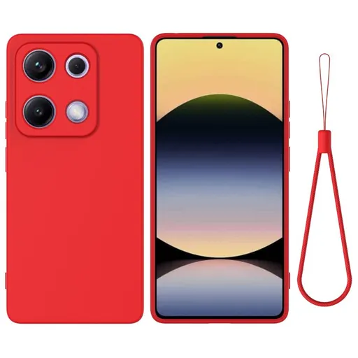 RUBBER Ochranný kryt pre Xiaomi Redmi Note 14S červený