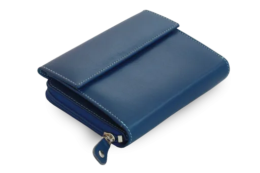 Multimodrá dámska kožená peňaženka s malou poklopom 511-2221-M97