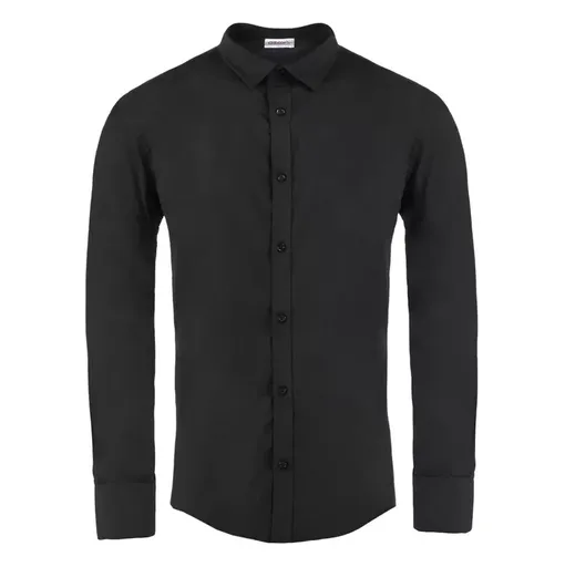 GIBLOR´S Pánska čašnícka košeľa Giblor´s Prince - čierna - dlhý rukáv XXL