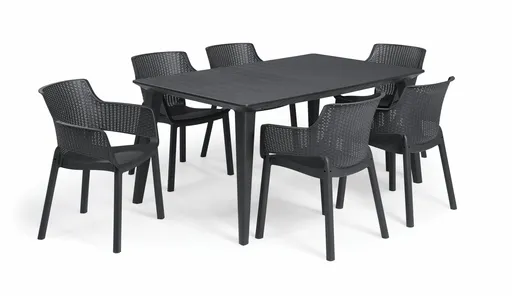 Elvisia Záhradný set MALLORY 6 + 1 | grafit