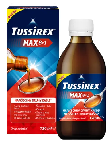 TUSSIREX MAX 8v1 sirup proti kašľu 120ml