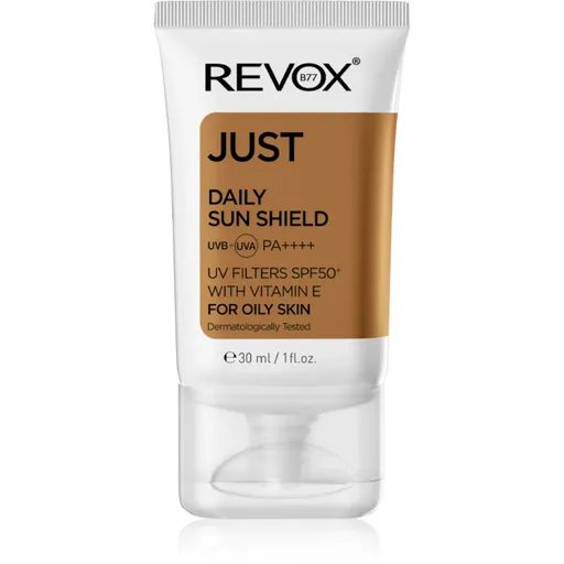 Revox B77 JUST Daily Sun Shield ochranný krém pre mastnú a zmiešanú pleť SPF 50+ 30 ml