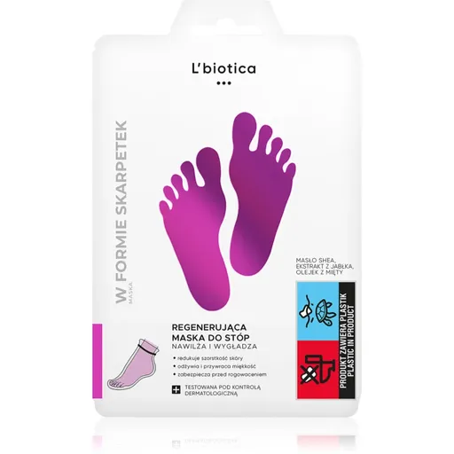 L’biotica Masks regeneračná maska na chodidlá vo forme ponožiek 32 ml