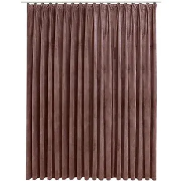 Zatemňovací záves s háčikmi zamatový staroružový 290 x 245 cm (134527)