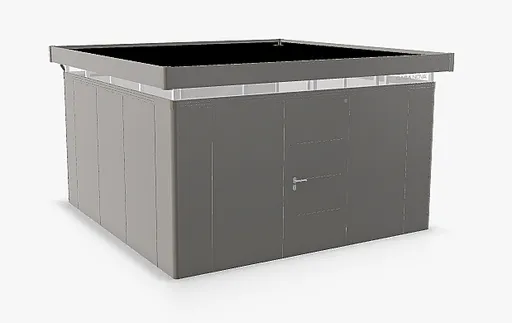 Biohort Záhradný domček BIOHORT Casanova 430 × 430 cm (sivý kremeň metalíza) Orientácia dverí vpravo