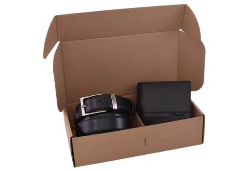 Elegantný darčekový set čierny - pánska peňaženka 4011758 a pánsky opasok 731