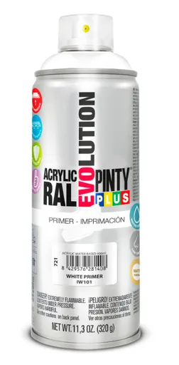 PINTY PLUS EVOLUTION - Akrylový vodou riediteľný základ RAL 9010M - biela matná 400 ml