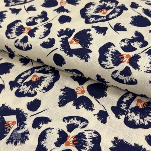 Viskóza s ľanom Cayena design B digital print