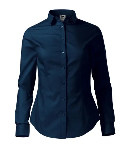 MALFINI Dámska košeľa s dlhým rukávom Style - Námornícka modrá | XS