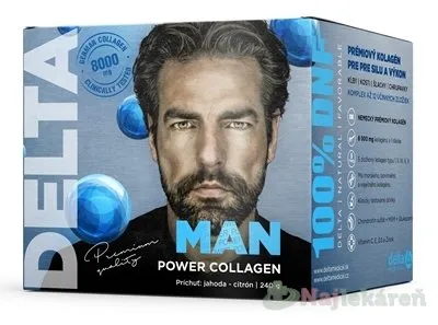Delta MAN Power COLLAGEN 8000 mg jahoda-citrón 240 g