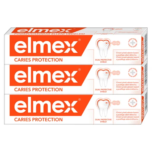 ELMEX Caries Protection zubná pasta proti zubnému kazu 3 x 75 ml