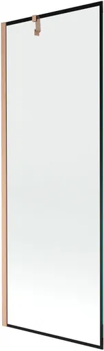 MEXEN/S - Next vaňová zástena FIX 70 x 150, čierna vzor, meď kartáčovaná 895-070-000-00-70-65