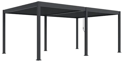ArtRoja Bioklimatická hliníková pergola INTRO DUO voľne stojaca | antracit 6 x 4 m