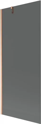 MEXEN/S - Next vaňová zástena FIX 80 x 150, grafit, meď kartáčovaná 895-080-000-00-40-65